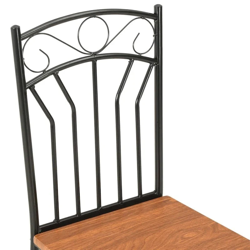 Chaises de salle à manger, lot de 2, MDF marron