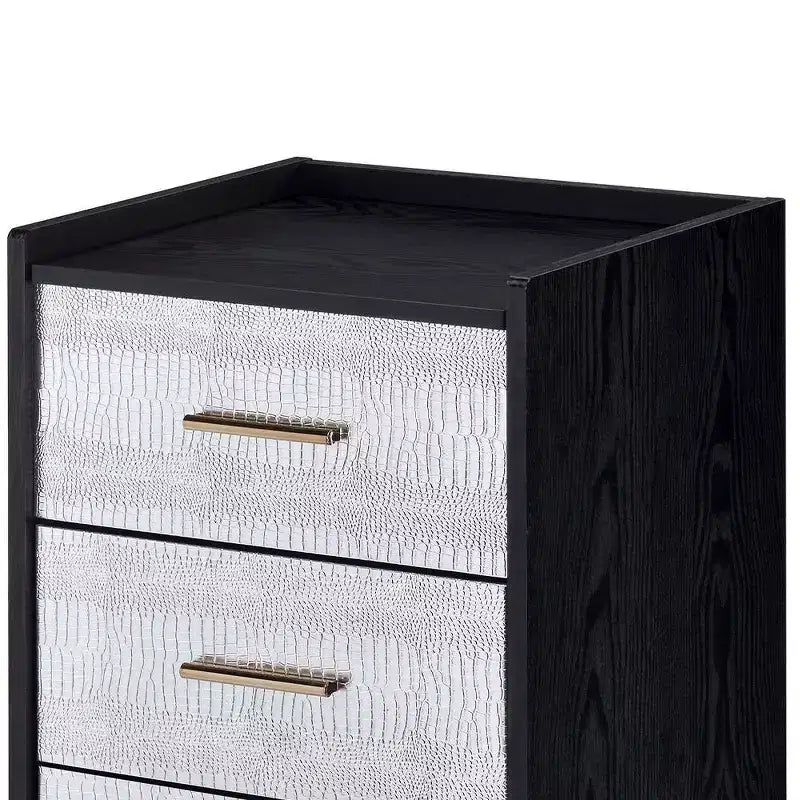 Armoire à bijoux 5 portes avec cadre en métal de 17 po, aucun assemblage requis