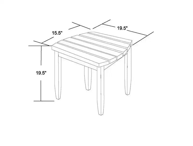 Table d'appoint en noyer massif