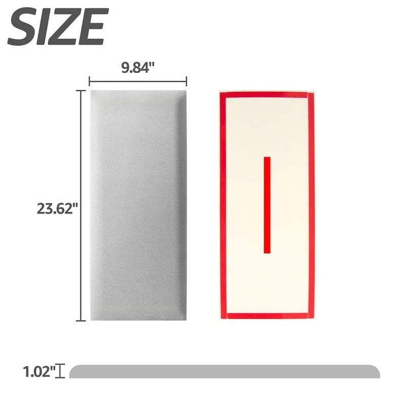 Tête de lit adhésive 9,84 x 23,62, lot de 12, panneaux muraux 3D insonorisants, panneau mural rembourré