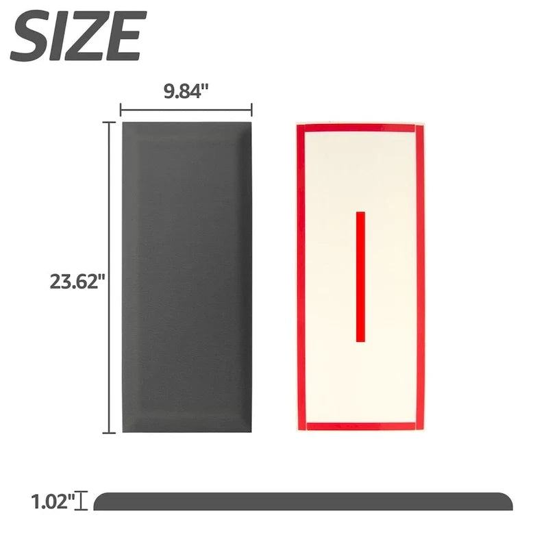 Tête de lit adhésive 9,84 x 23,62, lot de 12, panneaux muraux 3D insonorisants, panneau mural rembourré