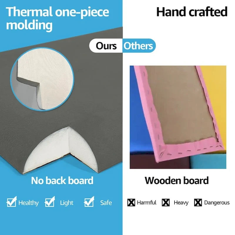 Tête de lit adhésive 9,84 x 23,62, lot de 12, panneaux muraux 3D insonorisants, panneau mural rembourré
