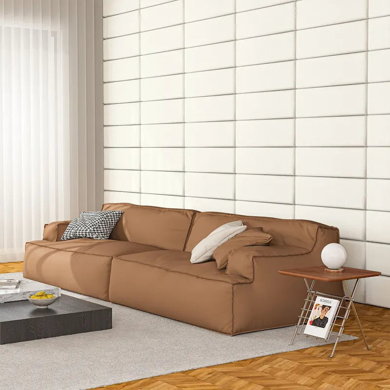 Tête de lit adhésive 9,84 x 23,62, lot de 12, panneaux muraux 3D insonorisants, panneau mural rembourré
