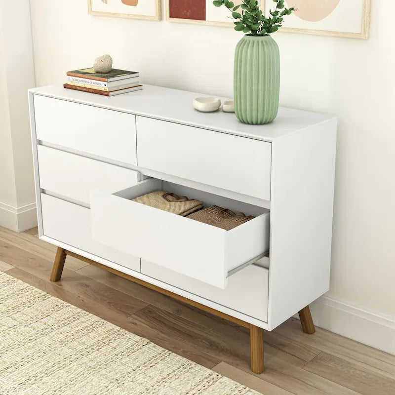 Plank and Beam Mid-Century Modern 6-Drawer Dresser
