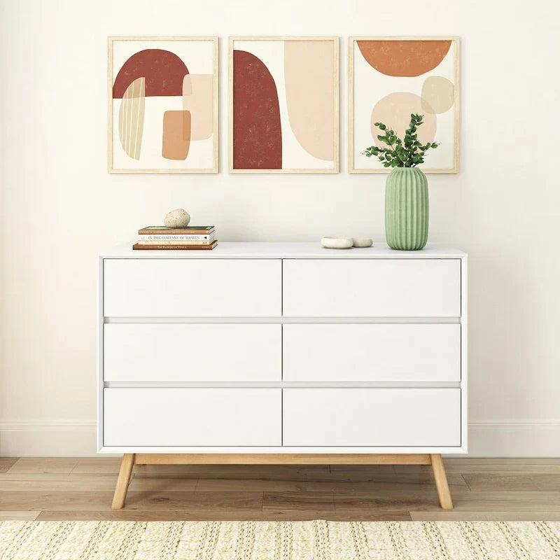 Commode 6 tiroirs style Mid-Century