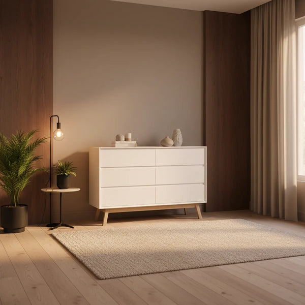 Commode 6 tiroirs style Mid-Century