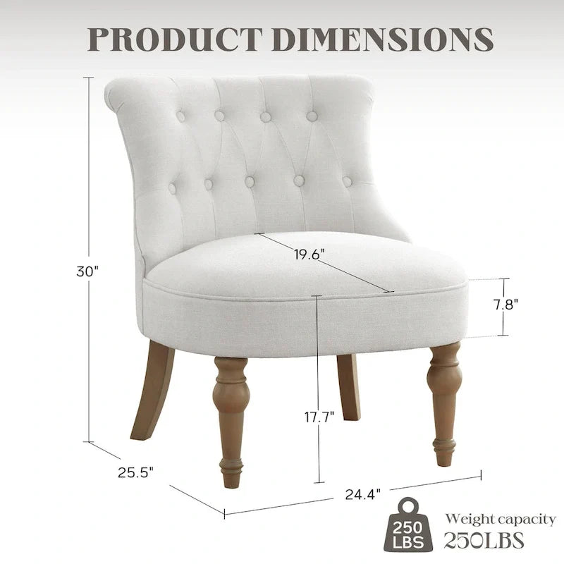 Lot de 2 chaises d'appoint capitonnées